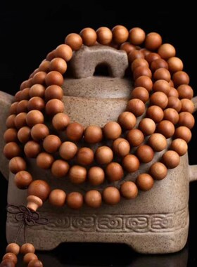 极速老山檀香手串108颗正宗印度老料沉水黑肉文S玩佛珠迈索尔檀香