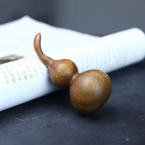 极速天然绿檀木雕l刻福禄小葫芦摆件文玩手把件家居装饰品创意工