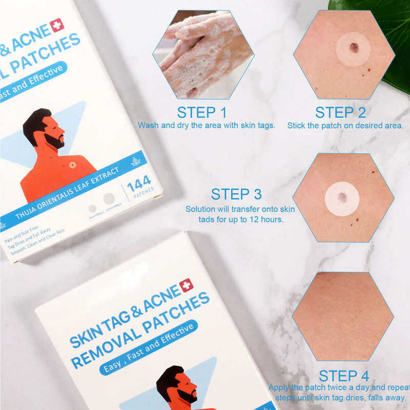 极速144pcs Skin Tags Moles Remover Patches Gift TWart Treatm