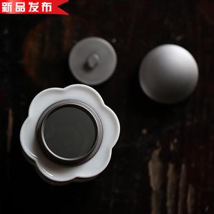 茶叶罐l中号家用陶瓷马口u铁存茶灌茶仓储茶罐 极速密封日式 釉下