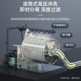 渔盟转鼓微滤机全自动反冲洗免洗棉水产养殖微滤机循环水过滤器