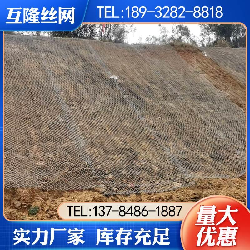 边坡镀锌勾花网厂客土喷播挂浆网山体复绿绿化恢复种草铁丝网护坡