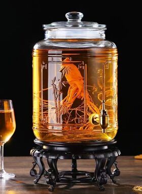 热销玻璃泡酒瓶10斤15斤25斤40斤家用泡L酒瓶带龙头人参药酒坛酒