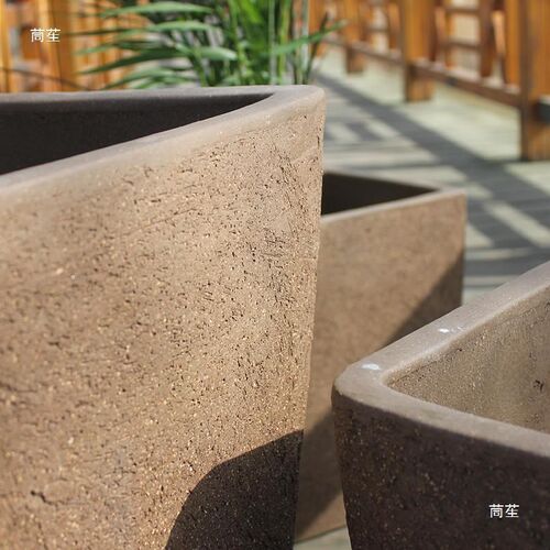 热销特大号落地粗陶罐大花盆庭院别墅商场紫砂陶瓷水X泥手工大花