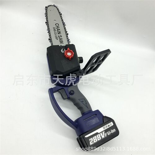 热销新品电链锯i8寸单手锯无刷电锯伐木锯园林锯修枝锯锂电电锯链