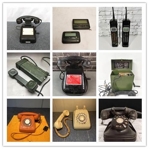 民俗老物件老式电话机手摇拨号拨盘磁石电话古董传呼机大哥大BB机