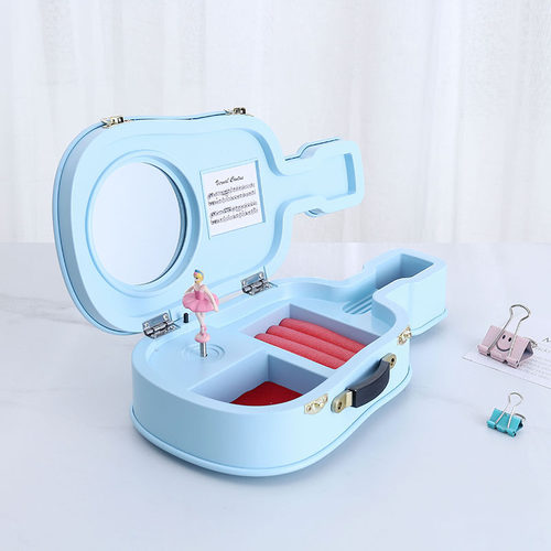 速发吉他八小盒小孩儿童生日礼物创意音提琴音盒乐带镜子首饰饰品