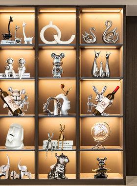 速发轻奢高档熊酒柜装饰品摆件家居饰装客厅电视柜套板间软品样装