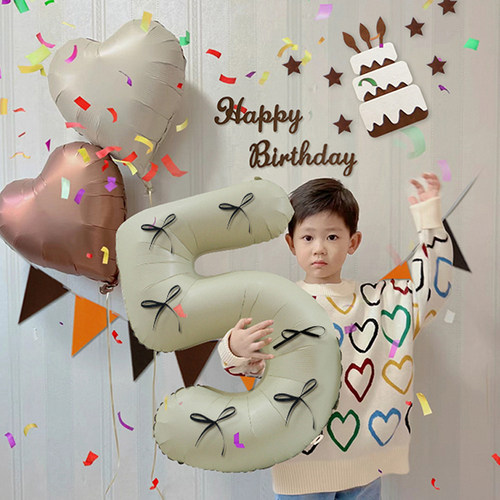 速发孩岁装5男孩6周岁生日布置场景派对快乐氛围仪式儿童2饰