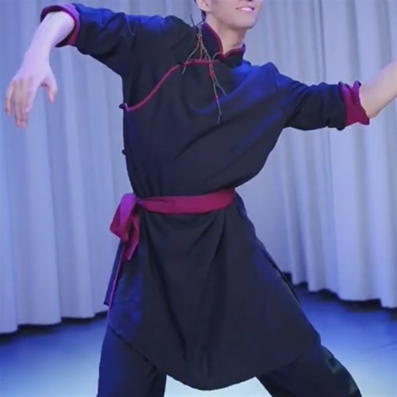 速发演出服服装蒙族剧目男装练古舞蹈广场舞2024新款艺考蒙习男装