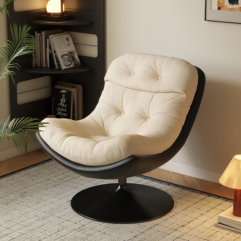 速发单人沙发椅意式轻奢可旋转人发椅客厅台休师设计闲可躺懒沙沙