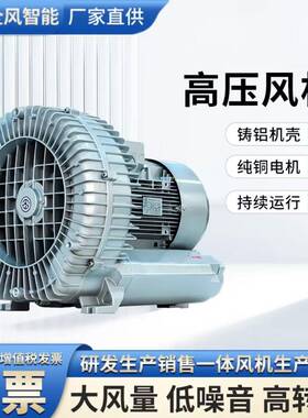 RB-93D-1旋涡气泵8.5KW旋涡高压风机RB-72S-5侧流真空泵吹吸两用