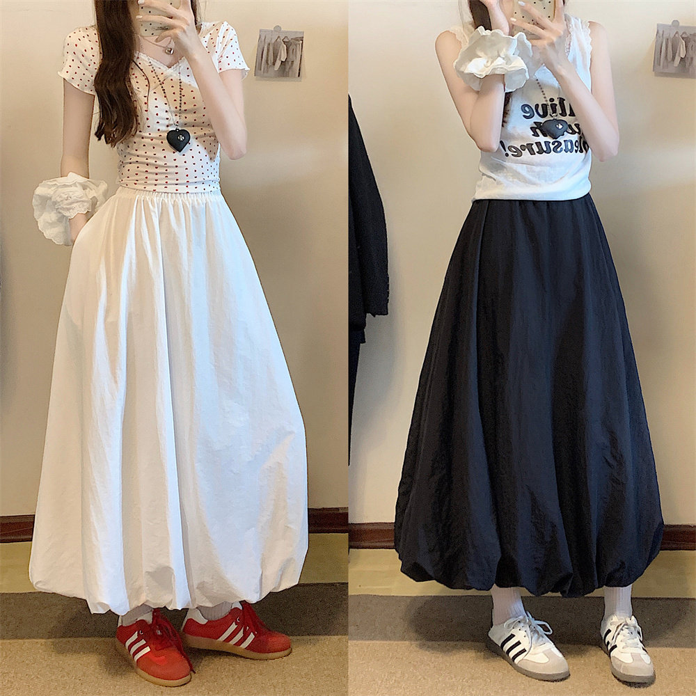 实拍大码女装夏季新款半身裙女蓬蓬花苞裙中长款高腰显瘦遮肉裙子,女装/女士精品,大码半身裙,淘宝优惠券,粉丝福利购,淘宝优惠卷