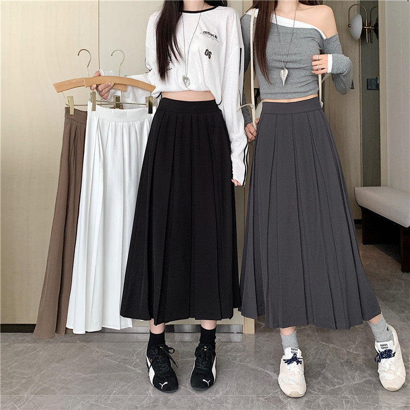 实拍~秋冬百褶裙胖MM减龄A字裙别致设计感半身裙夏季中长裙纯色,女装/女士精品,大码半身裙,淘宝优惠券,粉丝福利购,淘宝优惠卷