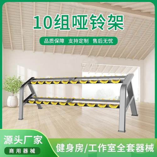 供应专业健身房十组哑铃架运动器材健身设备哑铃放置架子