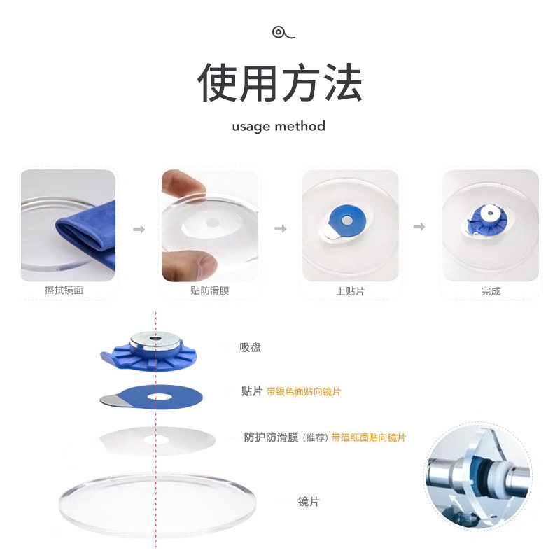 眼镜止滑贴双面胶 镜片加工止滑贴双面贴 3T眼镜片防滑双面胶图片