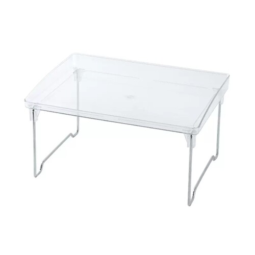 极速ins风亚克力折叠置物架办公室桌面多层透明收纳X架子宿舍桌上