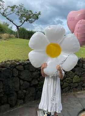 极速White Daisy Flower Balloon BirthFday Decoration Valentin