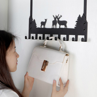 极速八连挂门后挂钩浴室免打孔强力粘钩置物架门R后背式无痕挂衣