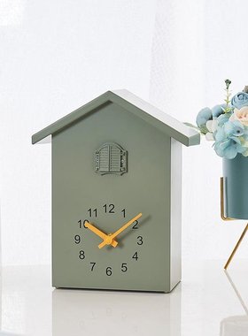 极速Yida time Nordic qstyle wall clock cuckoo out window tim