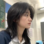 极速日常假发少年感狼尾中性风鲻鱼头轻K薄自然中分刘海蓬松可扎