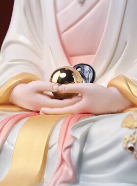 新品陶瓷祥云座元始天尊三清祖师神像摆件居家客厅W佛堂供奉家用