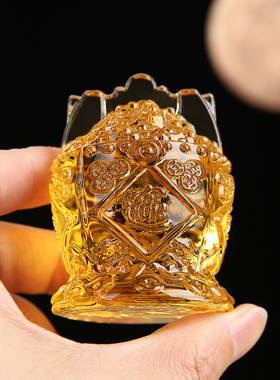 新品黄水晶e进宝家居客厅创意装饰招元宝聚宝盆聚财神摆件玄关客