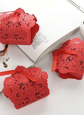 极速25pcs/loth 50pcs/lot Laser Cut Favor Candy Box Paper Can