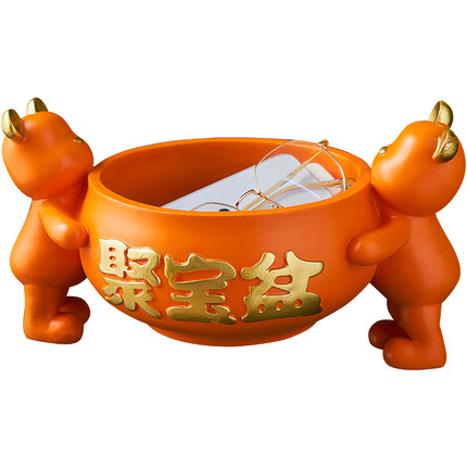 极速创意玄关钥匙收纳摆件轻奢客B厅装饰品店铺前台聚宝盆乔迁开