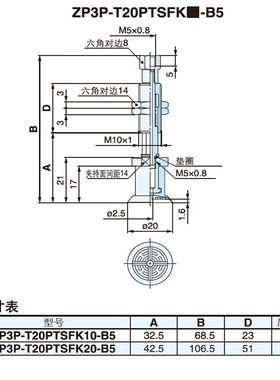 极速0吸盘c型开袋薄膜工料3空吸盘机械G手G塑业吸嘴带缓X冲zp真p-