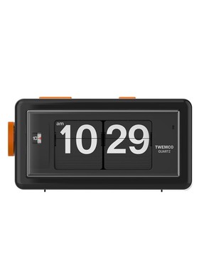 极速香港TWEMCO时尚复古怀旧房间床G头时钟 创意桌面简约数字翻页