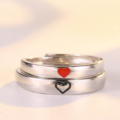 极速Japanese and Korean fashion couplHe ring versatile love