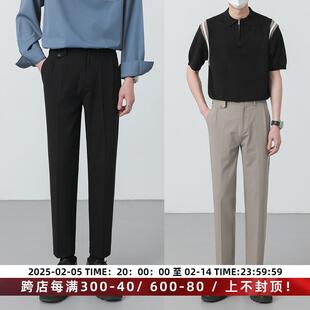 小脚职业西裤 修身 男休闲裤 高级感小直筒9九分西装 ZPZ春秋季 裤 韩版