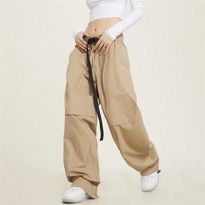 0123Start 垂感阔腿街舞裤男女宽松美式休闲hiphop裤子飘带工装裤