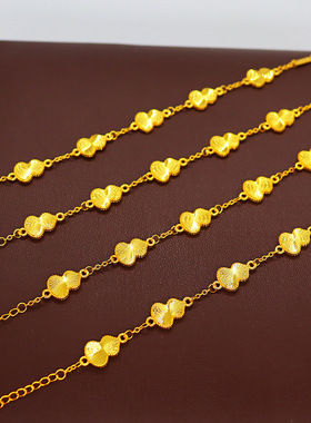 爆闪镭射拉丝碎冰冰葫芦手链女轻奢感新中式福禄金色手饰手串