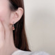 ab款 咖色小鹿耳钉链条长流苏耳坠耳饰小众轻奢耳环925银针女