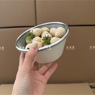 家用盆厨房洗水果沥水盆简约 米诺家304不锈钢北欧风多用途料理碗