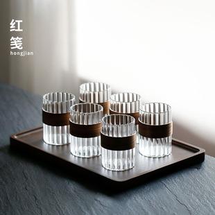 家用客厅待客茶杯办公2024新款 高硼硅玻璃水杯套装 防烫喝茶杯茶具