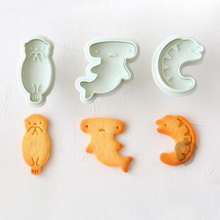 日本COTTA正品 海洋生物系列糖霜饼干模 家用亲子卡通日式 企鹅鲨鱼