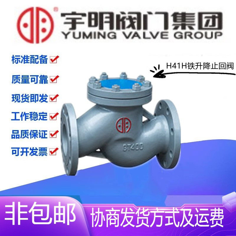 宇明H41H-16/25Q铸铁法兰升降式止回阀DN20-900蒸汽卧式单向阀