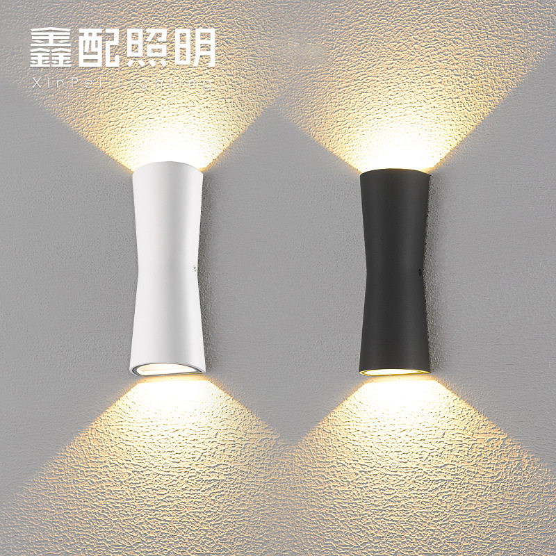 户外壁灯防水室外墙庭院LED双头上下照打光射灯露台过道阳台壁灯