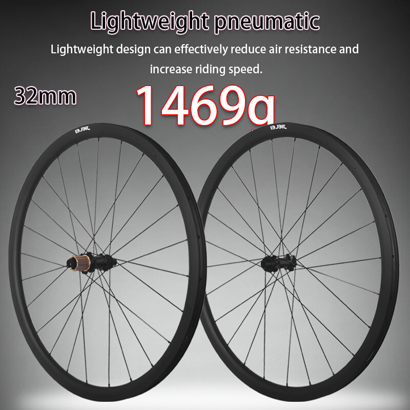 36TJIELEI700C公路自行车碳纤维轮组高强度碟刹32/46框高六丁中锁