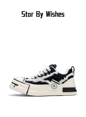 Star By Wishes贴贴鞋花卷鞋潮流面包鞋厚底增高帆布鞋情侣板鞋