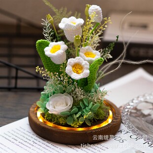 极速厂家厂家网红永生花铃兰花开成品H摆件送女友妈妈母亲节情人