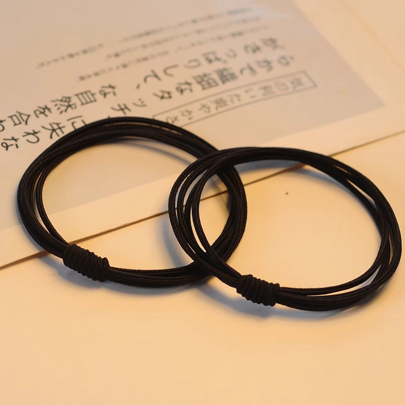 极速高弹力耐用扎头发发圈2023双E拼色发圈橡皮筋女扎头皮套气质
