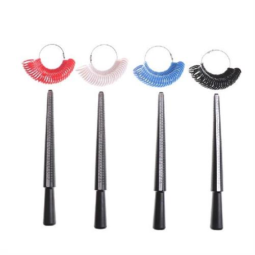 速发1Set Ring Sizer Finger Sizing Measuring Stick Metal Ring