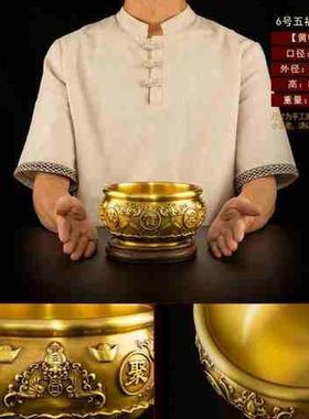 极速2021新g款l铜缸摆件纯铜招财进宝缸大号故宫缸仿古摆件聚宝盆