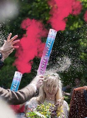 极速Geander Reveal Confetti Cannon Baby Gender Reveal 4pcs B