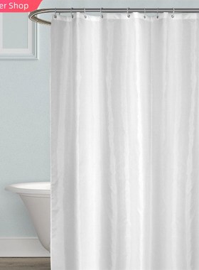 极速White Shower Curtarins Waterproof Thick Solid Bath Curta