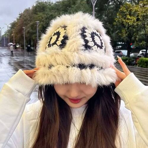 极速仿兔毛云朵帽冬季虎头帽成人C女国潮刺绣成品可爱毛毛帽子醒